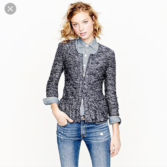 J. Crew Jackets & Blazers - J.Crew Peplum Tweed Jacket